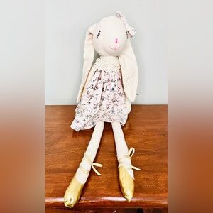 Floral Dress Linen Easter Bunny